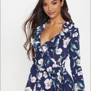 Floral wrap dress from Pretty Little Thing